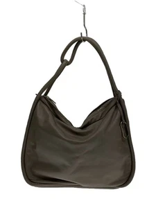 Bolso de hombro BREE de cuero gris liso - Imagen 1 de 6