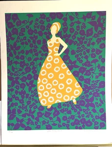 Ariane R. Berman (geboren 1937) Golden Lady Amita - signierte ungerahmte Litho - Bild 1 von 24