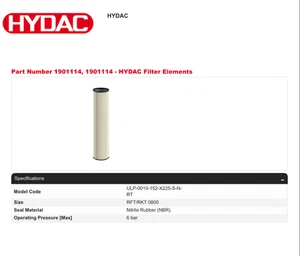 HYDAC.  ID numero parte elementi filtranti.:  1901114 - Foto 1 di 2
