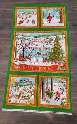 Moda Fabrics Merry Christmas Panel Japan Material Fabric Winter Wonderland - Image 1 of 4