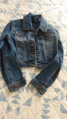 Route 66 Denim Jean Jacket Blue Size S 6-6x Short Soft Distressed Coat - Image 1 of 4