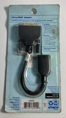 Watch Onn. DVI to HDMI Adapter 100008764 - Image 1 of 2