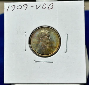 1909 VDB Wheat Cent - BU - Rainbow Toning - Extreme Luster - Great Eye Appeal - Picture 1 of 6