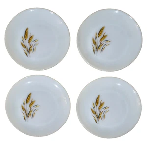 Lot of 4 Anchor Hocking 'Fire King' 10" Dinner Plates Set, Milk Glass Dinnerware - Picture 1 of 7