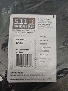 NEU 5.11 Tactical Series Herren Large Patrol Regenhose schwarz wasserdicht Neu mit Etikett (A6 - Bild 1 von 4