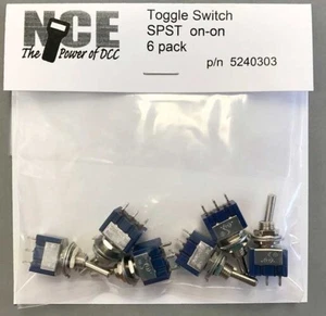 NCE #5240303 - TS6S On/On SPST Toggle Switch 6-Pack - 125V - 5A - Picture 1 of 1