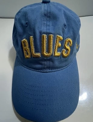 Женская бейсбольная кепка St Louis Blues бейсболка Zephyr светло-голубая и золотистая НХЛ - Изображение 1 из 4