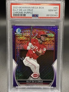 ⚾️🔥2023 Bowman Elly De La Cruz (RC) Chrome Purple Moj /250 SP PSA 10🔥⚾️ - Picture 1 of 3