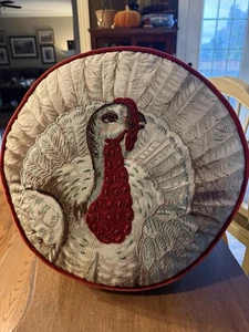 2023 John Derian für Target rund 16 Zoll Türkei Kissen Perlen Thanksgiving Herbst - Bild 1 von 5