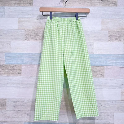 Pantalones de Guinga SHRIMP & GRITS Verde Blanco Pierna Ancha Algodón Niñas 6 Foto 1 de 4