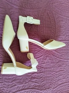 Kurt Geiger London Burlington Bone Leder Knöchelriemen Blockabsatz Schuhe UK 7 / 40 - Bild 1 von 7