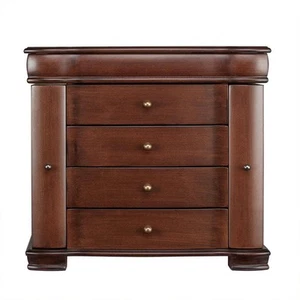 Large Brushed Brown Jewelry Box - Picture 1 of 4