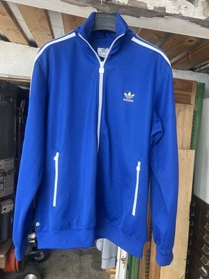 Adidas Jacket Mens XL Full Zip Track Trefoil 3 Stripes Black Athletic Poly - Image 1 of 4