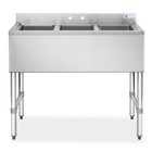 Three 3 Compartment Stainless Steel Commercial Kitchen Bar Sink