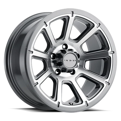 Rodas faciais usinadas 18x9 Vision 353 turbina Gunmetal 5x4,5 (18mm) conjunto de 4 - Imagem 1 de 4