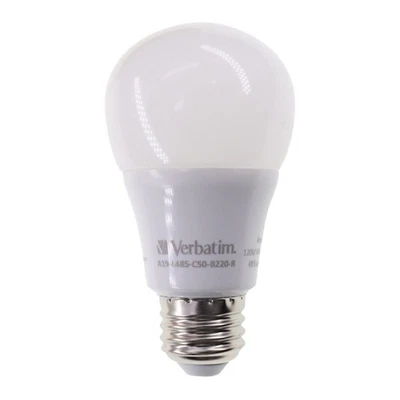 VERBATIM 99071 NON-DIMMABLE A19 LED BULB, 120V, E26, 810-LUMEN, 7W, 3000K - Image 1 of 4