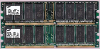 512MB 2x256MB PC2100 DDR-266 SAMSUNG M368L3223DTL-CB0 HP 175924-001 RAM KIT DDR1 - Image 1 of 4