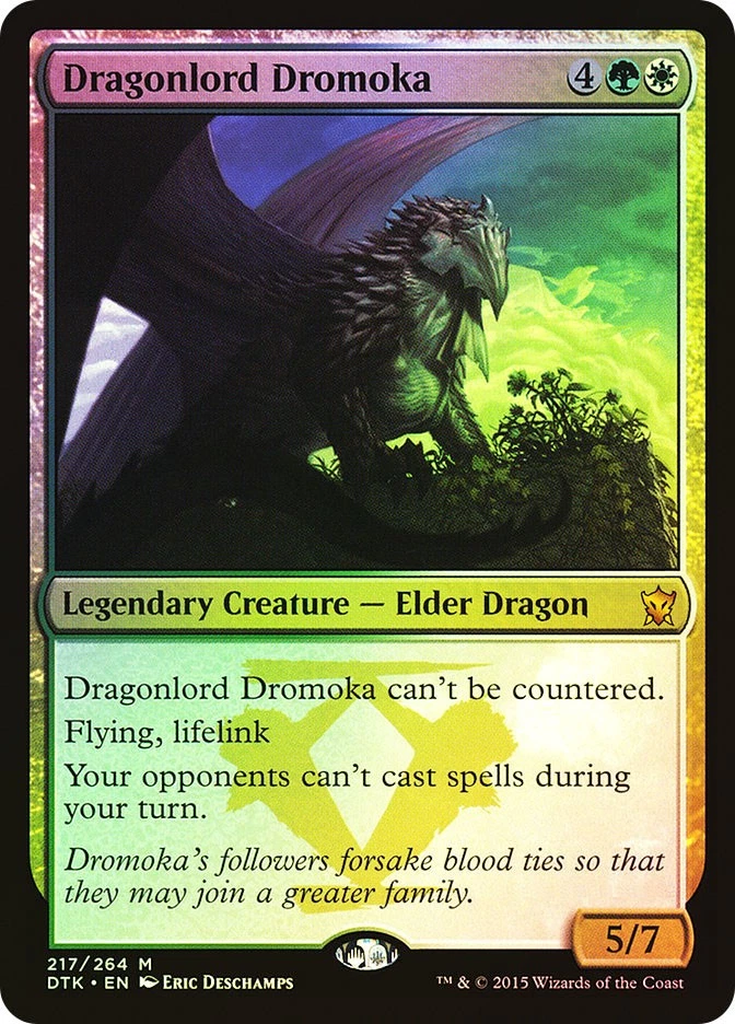 MTG FOIL Dragonlord Dromoka  - Dragons of Tarkir #217 - Image 1 of 1