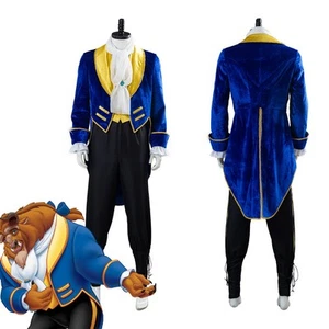 Beauty and the Beast Prince Adam Cosplay Kostüm Uniform Halloween Herrenanzug - Picture 1 of 38