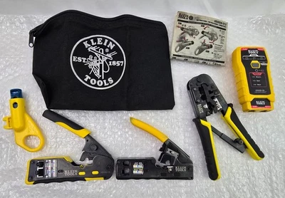 Лот Klein Tools VDV226-107 110 011 Обжимной Инструмент для Кабеля Зачистка Резак Сумка Тестер - Изображение 1 из 4