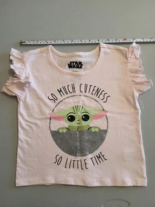 Star Wars MANDALORIAN Grogu SO MUCH CUTENESS tshirt toddler size 5 - 100% cotton - Picture 1 of 5