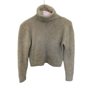 Zara Girl’s Holiday Collection Metallic Turtleneck Sweater in Tan Size 13-14 - Picture 1 of 5