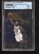 Michael Jordan 1997-98 Metal Universe #23 Chicago Bulls GEM MINT 10