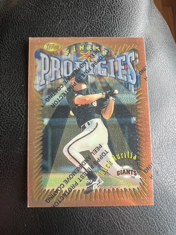 Vintage 1996 TOPPS PRODIGIES Refractor Baseball Card #351 RICH AURILIA Giants - Image 1 of 2