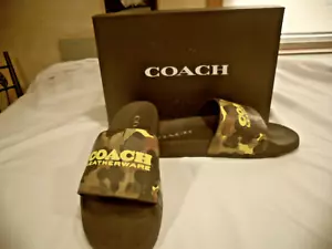 Coach Men's Shoes Slides Camo Logo - 11 D - Picture 1 of 6