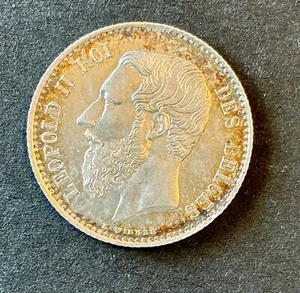 Belgique - Léopold II -  Superbe  Monnaie de  1 Franc  1866   FR - Rare - Picture 1 of 2