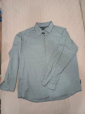 Camisa Exofficio Para Hombres Abotonada Manga Larga Bolsillos a Cuadros Pesca Talla XL Gris Foto 1 de 4