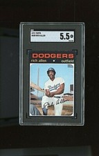1971 Topps Rich Dick Allen Los Angeles Dodgers #650 SP  💥💥🎆 SGC Graded 5.5