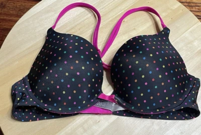 Sujetador acolchado push up Victoria’s Secret para mujer 34B lunares divertido coqueto envío rápido Foto 1 de 4