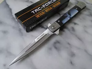 Tac-Force Punisher Skull Assisted Open Stiletto Pocket Knife Folding Dagger 598P - Picture 1 of 6