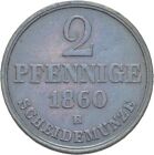 Hannover 2 Pfennige  1860 Georg  4,1 g  #MAS17