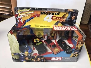 johnny lightning Marvel 4 Car Set Wolverine Spider-Man X-men Viper Hummer - Picture 1 of 6