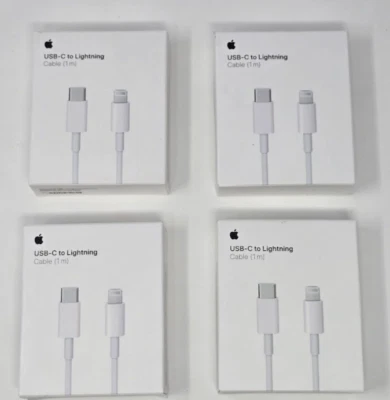 LOTE de 4 cables USB-C a Lightning originales Apple 1m A2561 - MM0A3AM/A - abiertos Foto 1 de 4