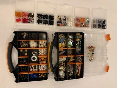 Bulk Wholesale Lot of Loose Beads Glass Stone Plastic Metal Charms 1000's+ - Image 1 of 4