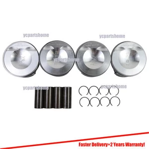 4 x KS Upgraded Pistons with Rings to improve oil consumption for VW AUDI 2.0T - Picture 1 of 7