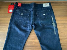 TRUE RELIGION MENS ROCCO RELAXED SKINNY FLAP DARK BLUE JEANS 40W 34L NWT $119 X8