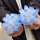 2,07LB Naturalny niebieski kryształowy skuster rudy kwiat okaz leczniczy