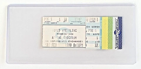 WWF Hulk Hogan Final PRISM Network TV Taping wrestling ticket stub wwe Feb 1989 Cover
