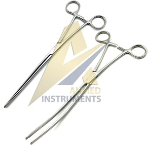 Mayo Robson Intestinal Clamp Forceps Curved & Straight 23 cm - Picture 1 of 3