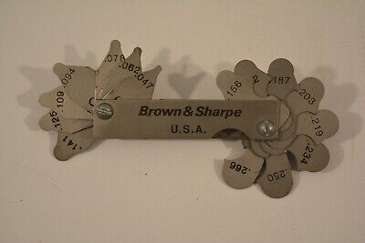 Brown & Sharpe Radius Gage .031 - .266 NEW • 8.99$