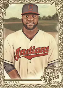 2019 Allen and Ginter Gold #237 Carlos Santana Cleveland Indians BX 50A - Bild 1 von 2