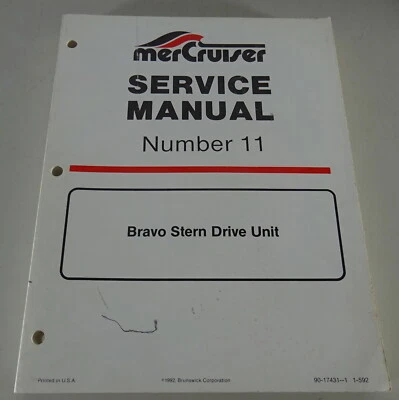 Manuale Di Officina Mercury MerCruiser Bravo Stern Drive Anno 1992 - Immagine 1 di 4