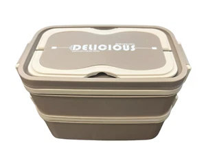 Fiambrera Bento Todo en 1 Adulto - con Utensilios - Blanca (palillos, cuchara) Cálida - Imagen 1 de 8