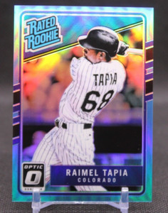 2017 Panini Donruss Optic Rated Rookies Carolina Blue /50 Raimel Tapia Rookie RC