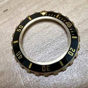 Omega 18k Gold Capped Bezel Ring W/Bezel Insert 19mmx28mm BDB96 - Picture 1 of 11