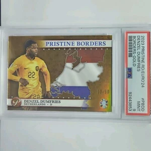 PSA 9 2023-24 Topps Pristine UEFA EURO Borders Gold #PB-DD Denzel Dumfries #d/50 - Picture 1 of 3